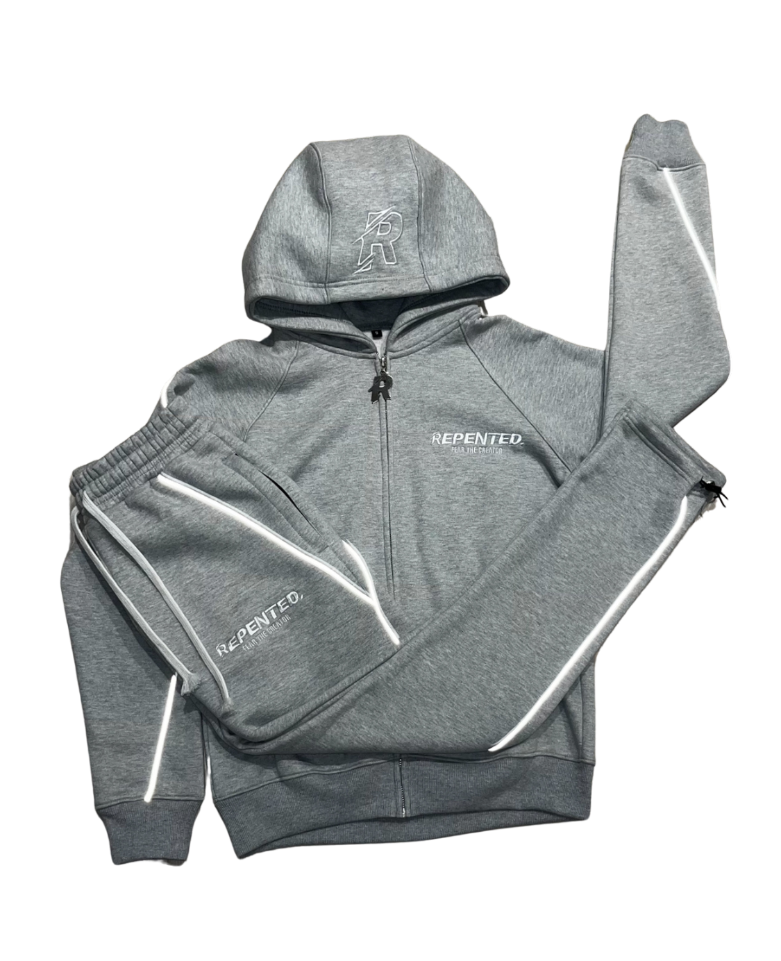 FTC GREY ZIP-UP TRACKSUIT