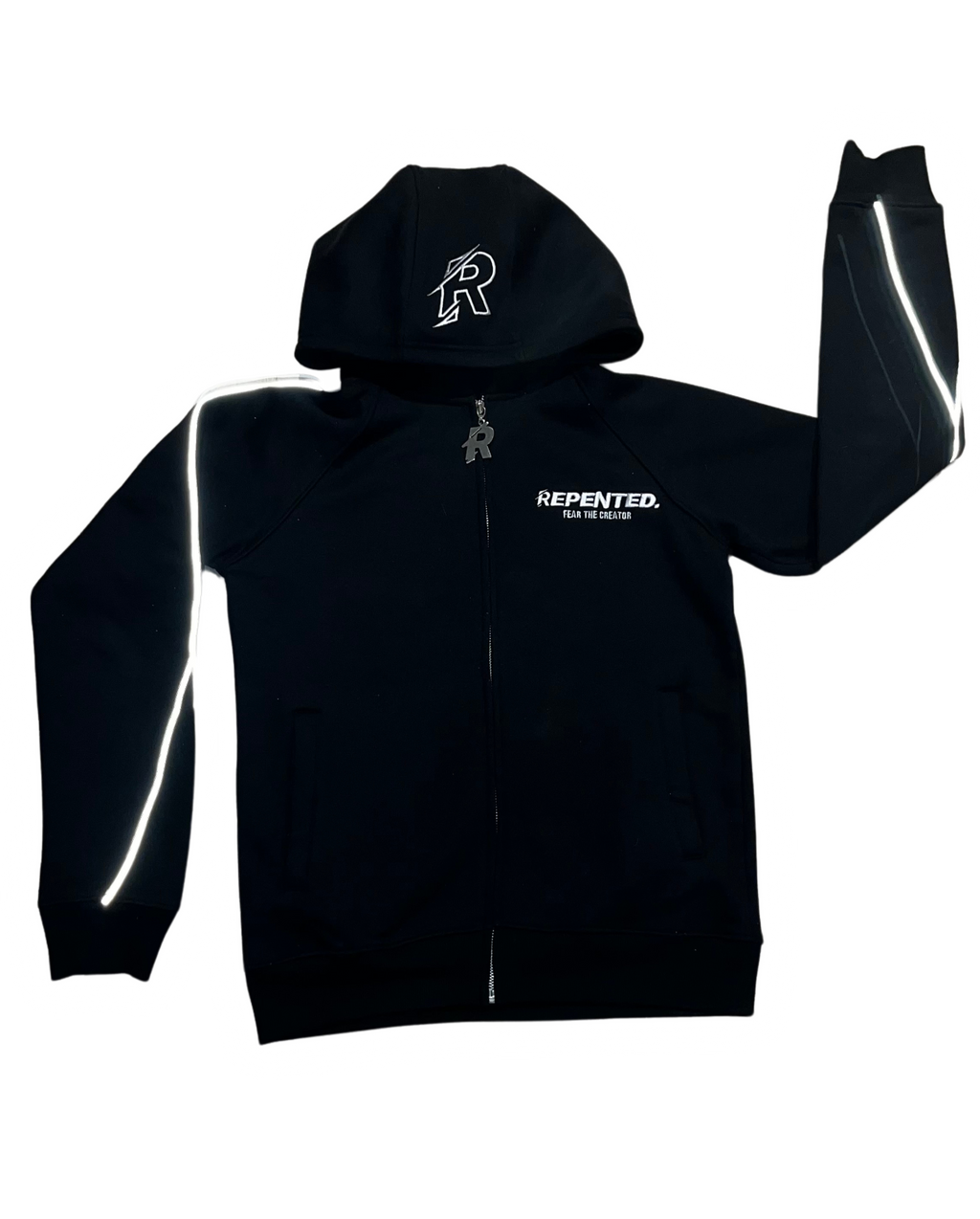 FTC BLACK ZIP-UP HOODIE