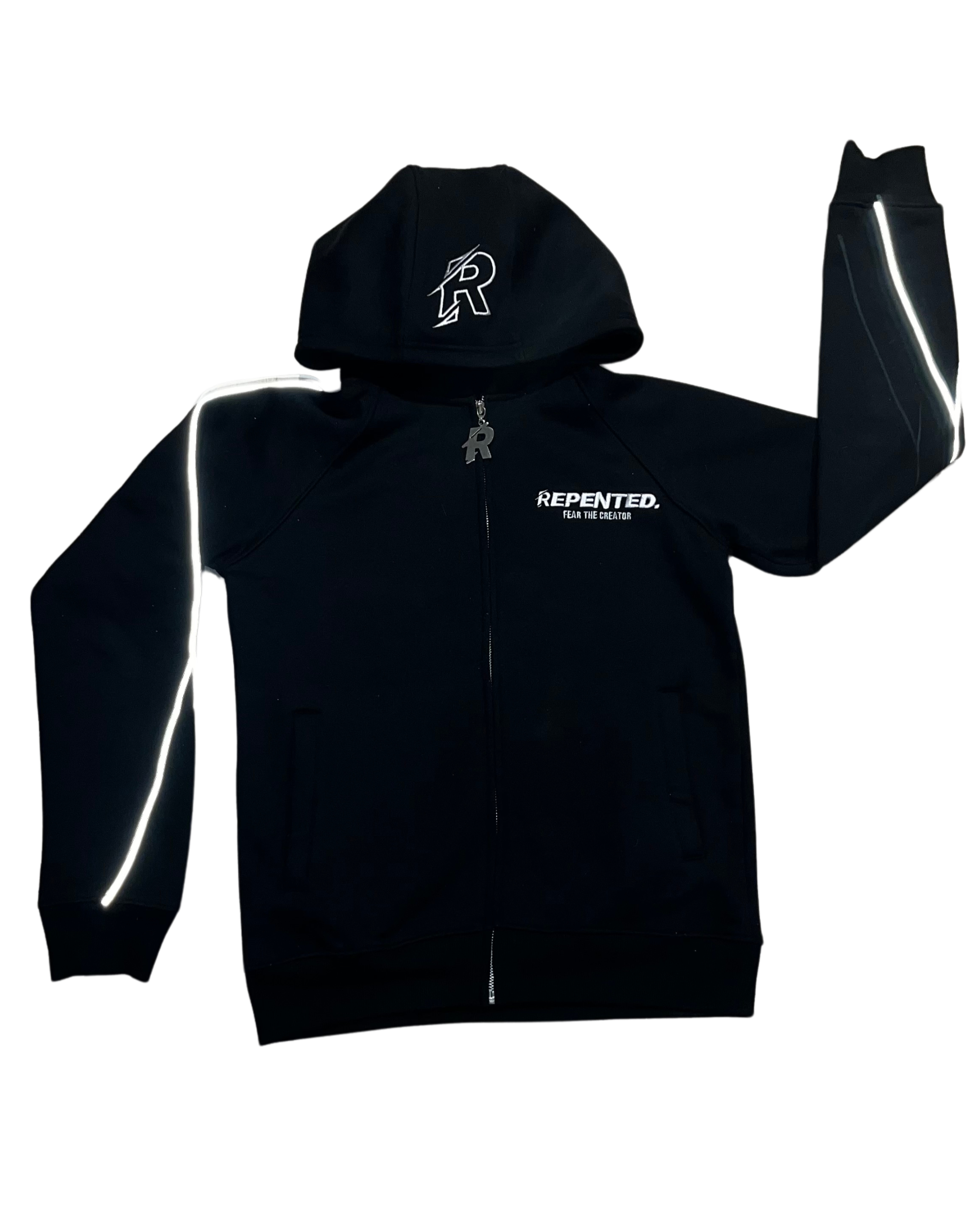 FTC BLACK ZIP-UP HOODIE
