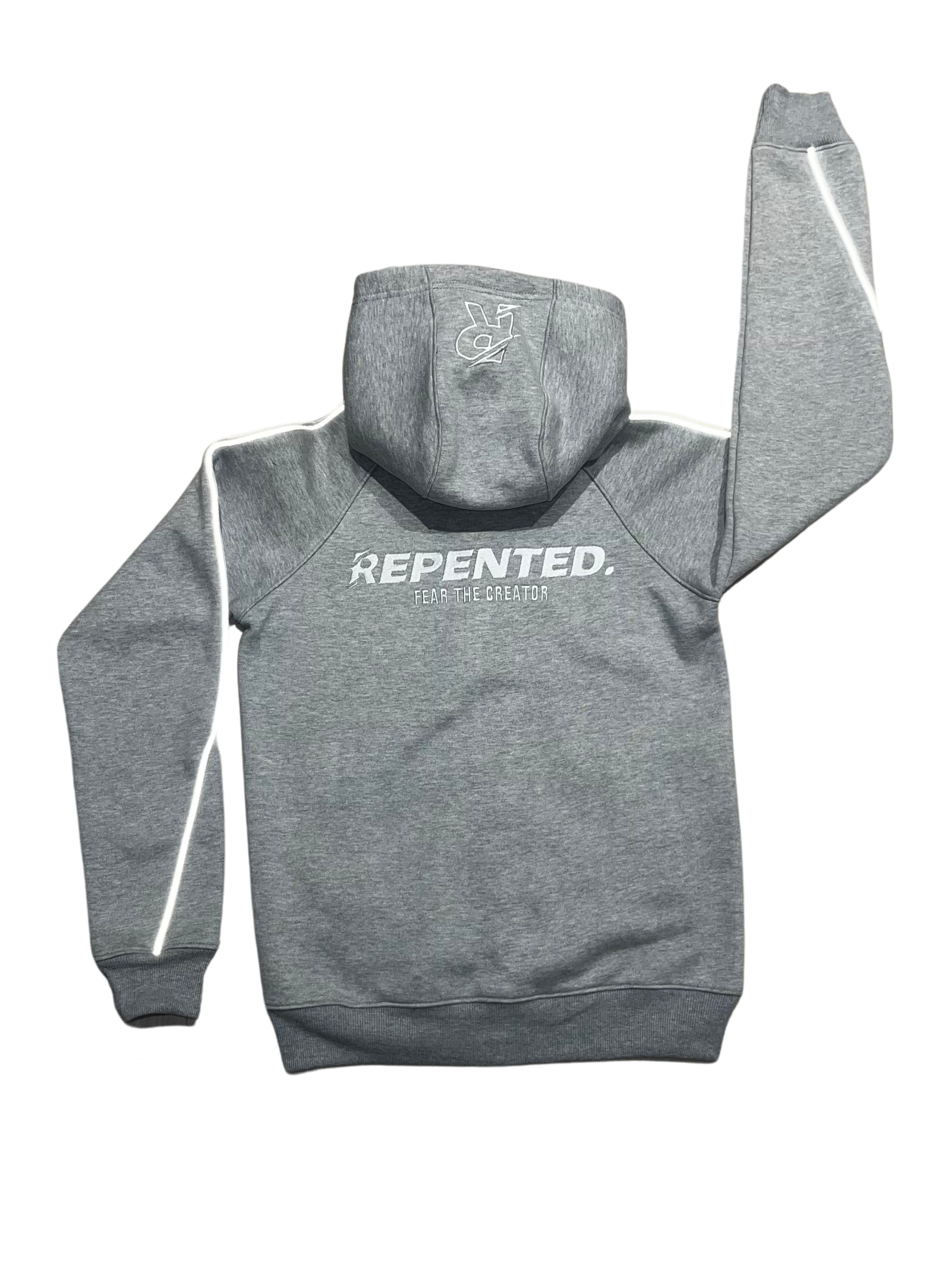 FTC GREY ZIP-UP HOODIE