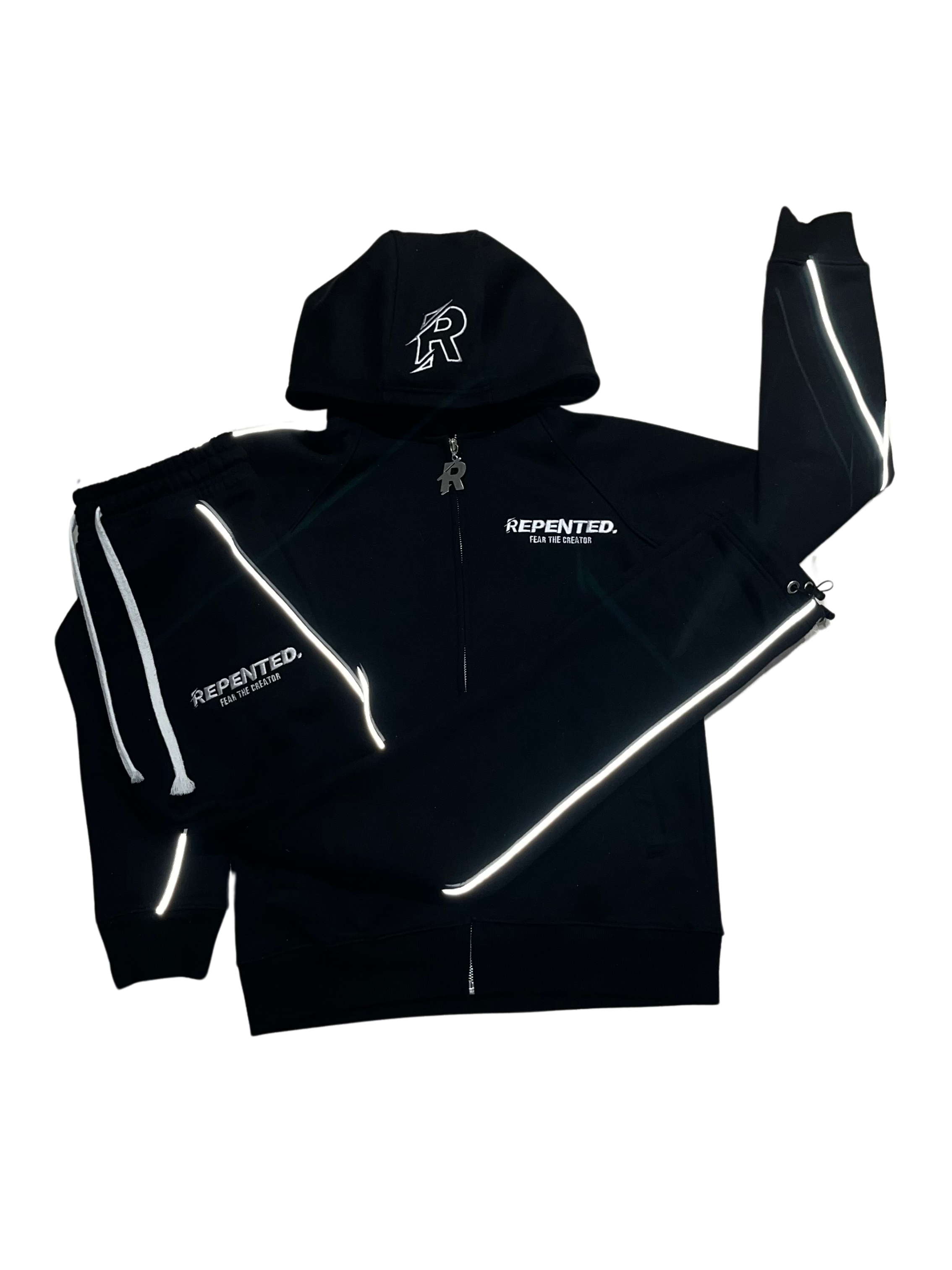 FTC BLACK ZIP-UP TRACKSUIT